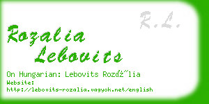 rozalia lebovits business card